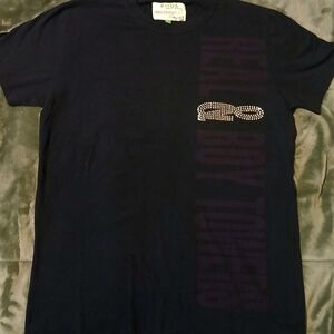 🔥ON SALE Vintage Enos Jeans Tee Navy Rhinestones Purple Graphic Men S Rare Y2K